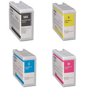 Full set of ink cartridges for Epson ColorWorks C6000 or C6500, Matte Black
